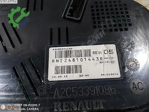 Renault Fluence Km Saati A2C85971100019574 çıkma parça