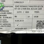 Renault Master Orijinal Çıkma Sol Yan Cam