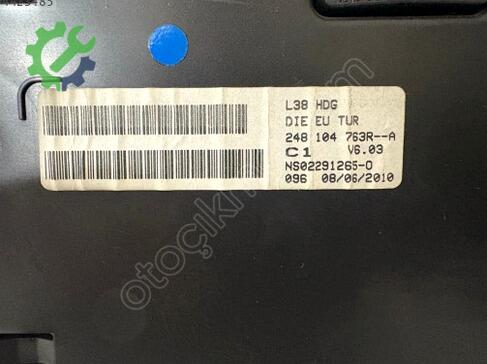 Renault Megane Gösterge Saati 248104763R çıkma parça