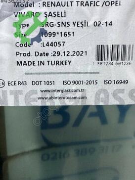 Renault Trafic Ön Cam çıkma parça