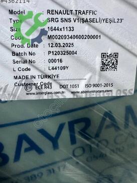 Renault Trafic Ön Cam çıkma parça