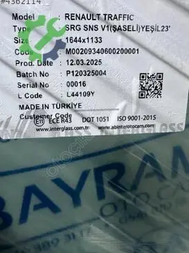 Renault Trafic Ön Cam çıkma parça