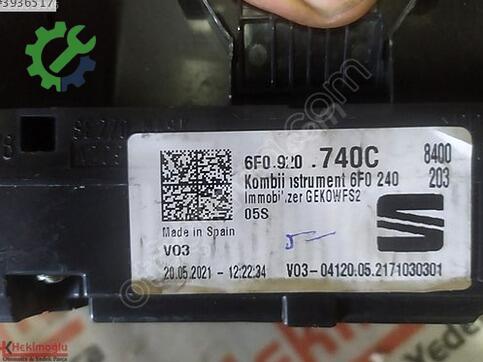 Seat Arona 6F0920740C çıkma parça