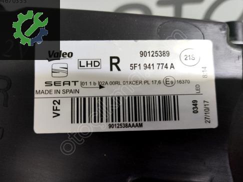 SEAT LEON FULL LED SAĞ FAR ORJİNAL KALİTE DOLU SIFIR 2017 -2020 3