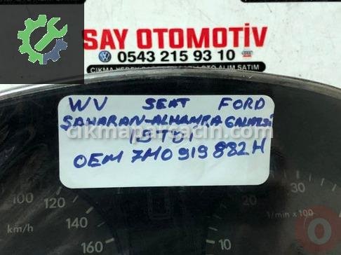 Volkswagen Sharan Gösterge Paneli 7M0919882H çıkma parça