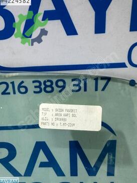 Skoda Favorit Sol Arka Kapı Camı çıkma parça