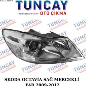 SKODA OCTAVİA SAĞ MERCEKLİ FAR 2009-2012 YEDEK PARÇA