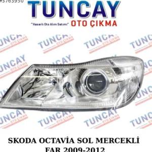 SKODA OCTAVİA SOL MERCEKLİ FAR 2009-2012 YEDEK PARÇA