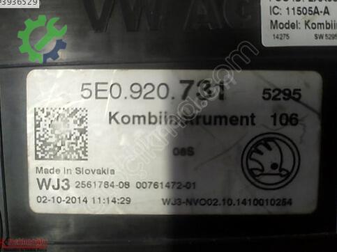 Skoda Octavia 5E0920731 çıkma parça