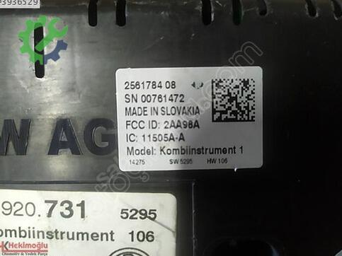 Skoda Octavia 5E0920731 çıkma parça