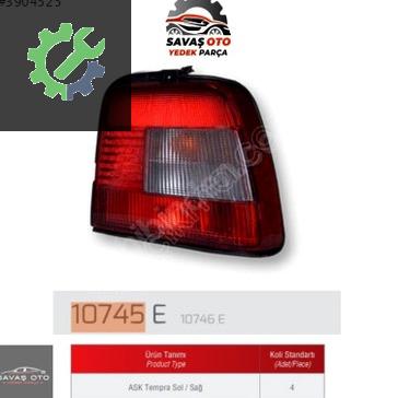 Fiat Tempra Sağ Arka Stop çıkma parça