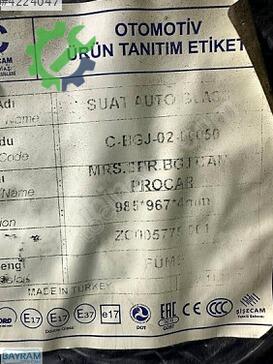 Temsa Maraton Arka Cam çıkma parça