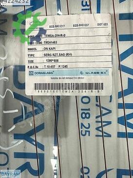 Temsa Prestij Sağ Kapı Camı çıkma parça