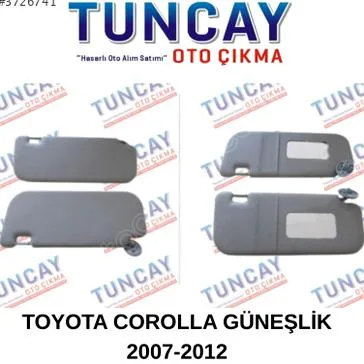 Toyota Corolla Güneşlik 2007-2012 çıkma parça