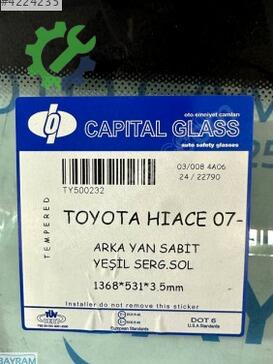 Toyota Hiace Sol Yan Cam çıkma parça