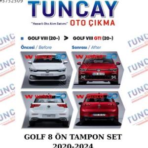 VOLKSWAGEN GOLF 8 ÖN ARKA TAMPON DÖNÜŞÜM SET 2020-2024