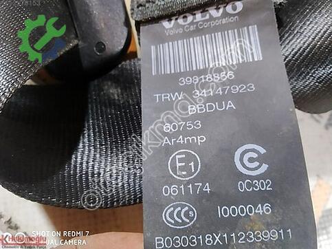 Volvo S60 39818856 çıkma parça