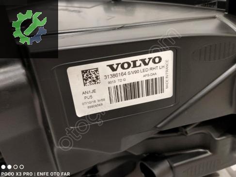 VOLVO S90 SOL FAR FULL LED 4 BEYİNLİ HATASIZ 31386164 ORJİNAL 3