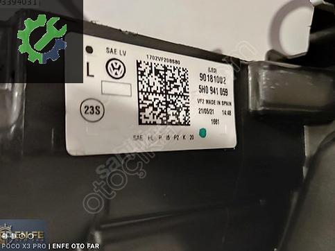 VW GOLF 8 IQ LİGHT LED XENON SOL FAR ORJİNAL SIFIR 5H0 941 059