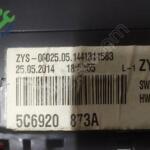 VW JETTA GÖSTERGE PANELİ 5C6920 873