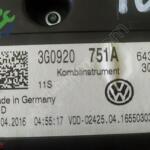 VW PASSAT GÖSTERGE PANELİ 3G0920 751A