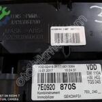 VW TRANSPORTER T6-T7 KİLOMETRE SAATİ KADRAN 7E0920 870S, K