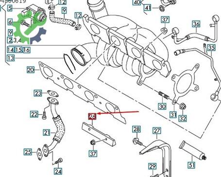Audi A1 Egzoz Manifoldu 06F253709A çıkma parça