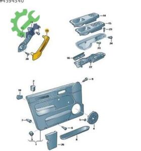 Volkswagen Golf Orijinal Çıkma Kapı Kolu 1J0867171C