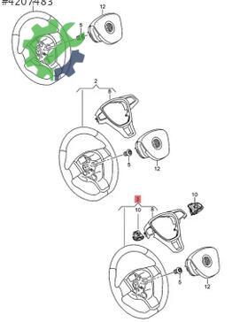 Volkswagen Polo Direksiyon Simidi 2G0419091BT çıkma parça