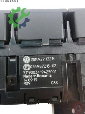 Volkswagen T-Cross Flaşör Düğmesi 2GM927132M çıkma parça