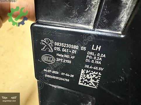 Peugeot 308 Gündüz Farı (DRL) 9835230980 çıkma parça