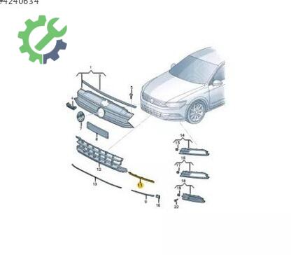 Volkswagen Passat Tampon Izgara Çıtası 3G0854322A çıkma parça
