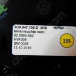 Volkswagen Passat 2025 Tavan Lambası Çıkma – 3G0947105D