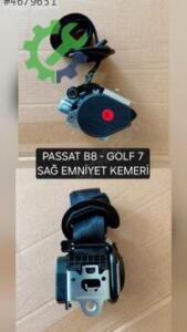 3G1857706 PASSAT - GOLF 7 - 7.5 SAĞ EMNİYET KEMERİ