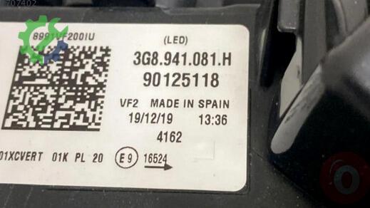 Volkswagen Arteon Far 3G8941081H çıkma parça