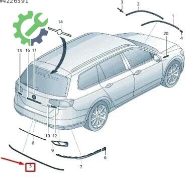 Volkswagen Passat Arka Tampon 3G9853835B çıkma parça