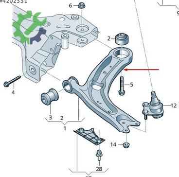 Volkswagen Tiguan Salıncak 3Q0407151P çıkma parça
