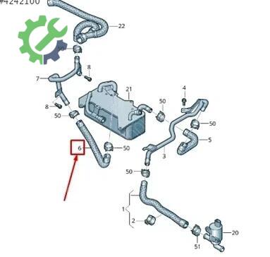 Audi A6 Radyatör Hortumu 4G0121449E çıkma parça