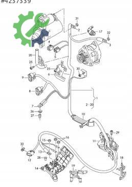 Audi A5 Elektrik Tesisatı 4G0971502M çıkma parça