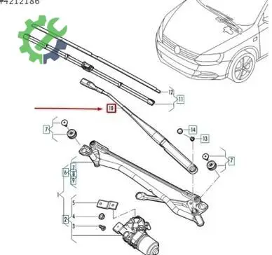 Volkswagen Jetta Silecek Kolu 5C7955409A çıkma parça