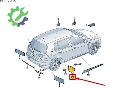 Volkswagen Golf Marşpiyel Sacı 5H0854857A çıkma parça