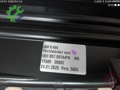 Volkswagen Golf Torpido 5H2857097A çıkma parça