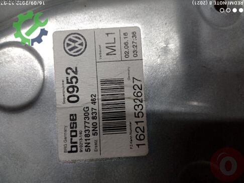 Volkswagen Tiguan Kelebek Camı 5N0837462 çıkma parça