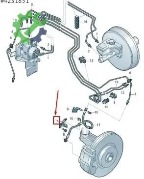 Volkswagen Jetta Fren Hortumu 5Q0611842B çıkma parça