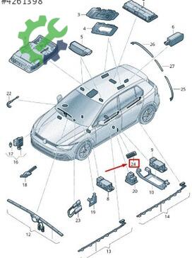 Skoda Yeti Tampon Reflektörü 6Y0947419 çıkma parça