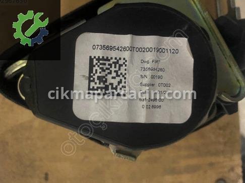 Fiat Egea Arka Emniyet Kemeri 7356954260 çıkma parça