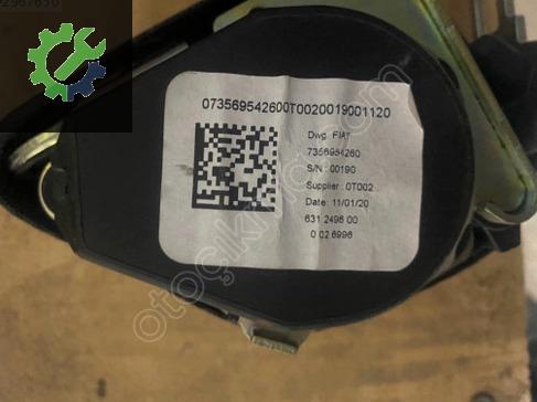 Fiat Egea Arka Emniyet Kemeri 7356954260 çıkma parça
