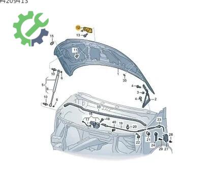 Volkswagen Transporter Kaput Kilidi 7E0823480E çıkma parça