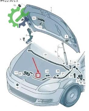 Volkswagen Sharan Kaput Açma Teli 7N1823531 çıkma parça