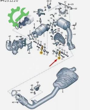 Audi A5 Katalitik Konvertör çıkma parça